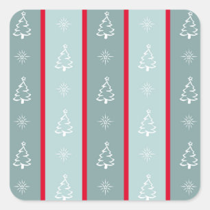 Pegatina Cuadrada Feliz Navidad