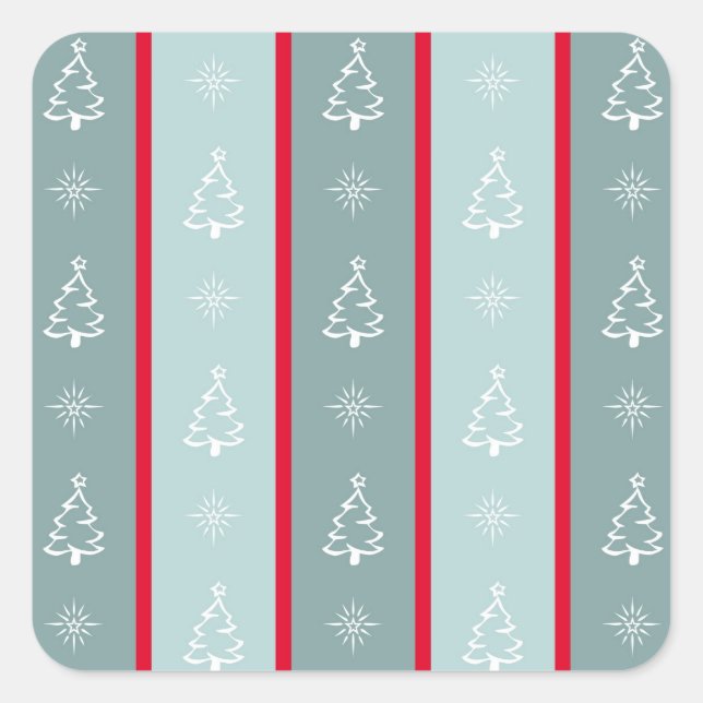 Pegatina Cuadrada Feliz Navidad (Anverso)