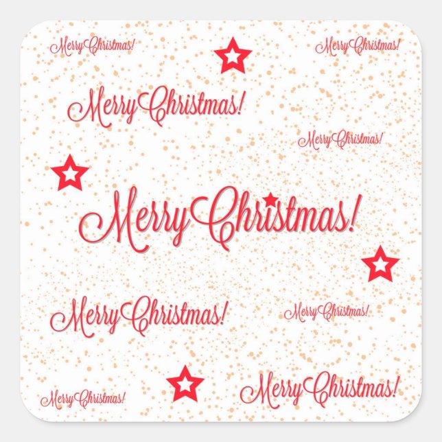 Pegatina Cuadrada ¡Feliz Navidad! (Anverso)