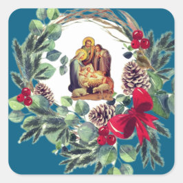 Pegatina Cuadrada ¡Feliz Navidad!