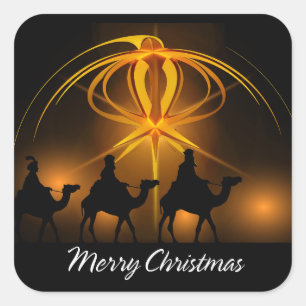 Pegatina Cuadrada Feliz Navidad 92