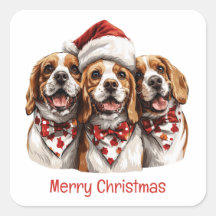 Feliz Navidad Beagle Dogs
