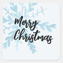 Feliz Navidad Cute Copo de Nieve Azul