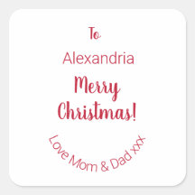 Feliz Navidad de mamá y papá Minimal