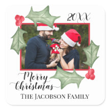 Feliz Navidad Holly deja marco fotográfico