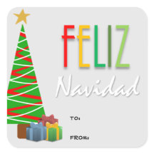 Feliz Navidad Navidades Pegatinas de regalo