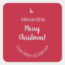 Feliz Navidad personalizada de mamá y papá