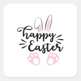 Pegatina Cuadrada Feliz Pascua