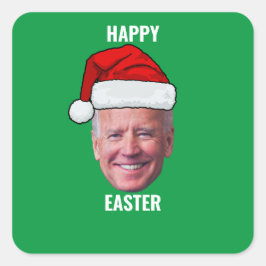 Pegatina Cuadrada Feliz Pascua Joe Biden 4 de julio