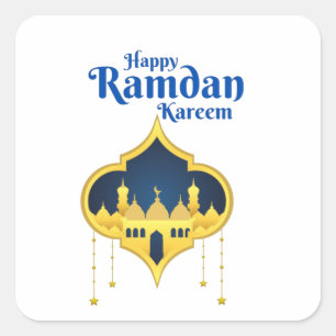 Pegatina Cuadrada Feliz Ramadán Kareem 2022