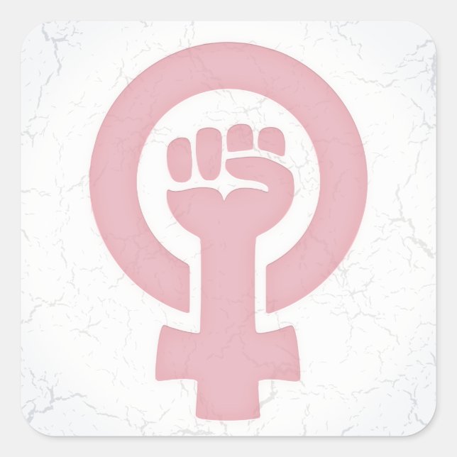 Pegatina Cuadrada Feminista (Anverso)
