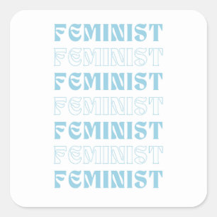 Pegatina Cuadrada Feminista de Cute