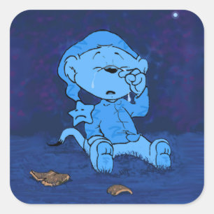 Pegatina Cuadrada Ferald Feeling Blue