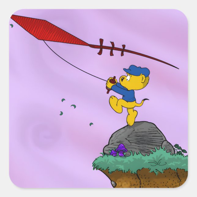 Pegatina Cuadrada Ferald Picture Book (Anverso)