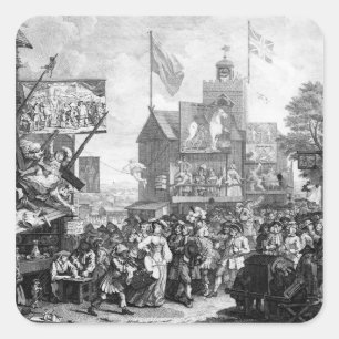 Pegatina Cuadrada Feria de Southwark, 1733