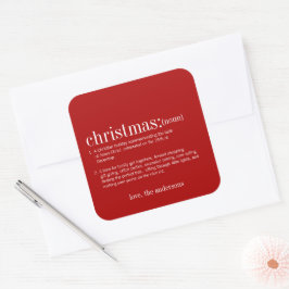 Pegatina Cuadrada Feriado de definición de navidades