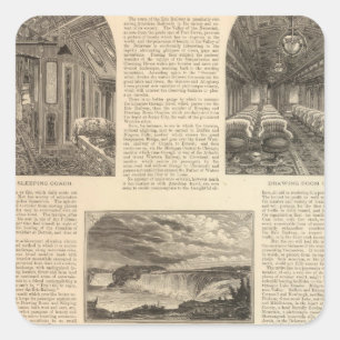 Pegatina Cuadrada Ferrocarril Erie