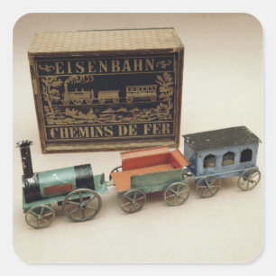 Pegatina Cuadrada Ferrocarril modelo, c.1870