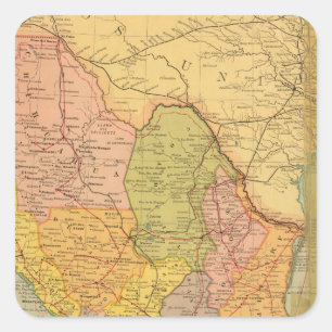 Pegatina Cuadrada Ferrocarriles de México