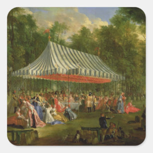 Pegatina Cuadrada Festival dado por el Príncipe de Conti