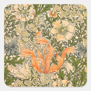 Pegatina Cuadrada Festival de Flores William Morris Spring Compton