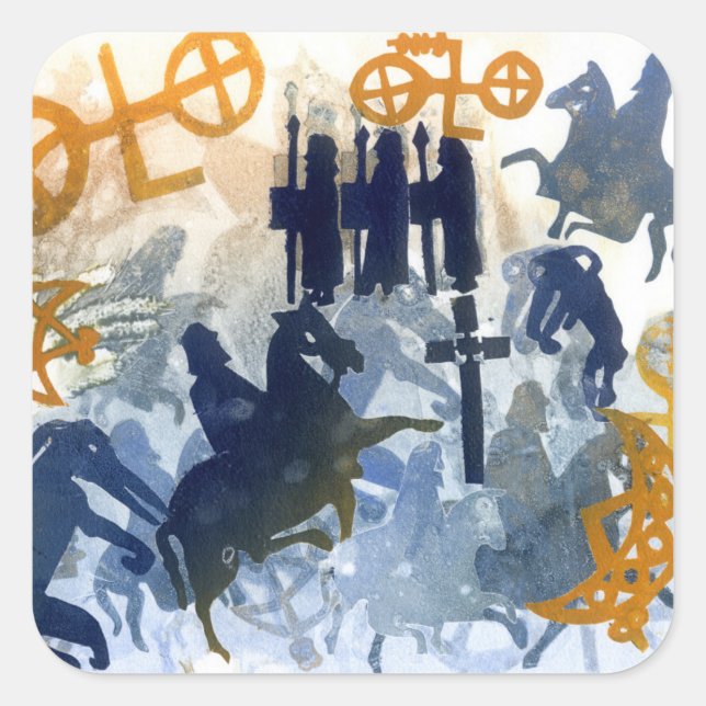 Pegatina Cuadrada Festival de la cosecha (Anverso)