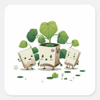 Pegatina Cuadrada Festival del Día de San Patricio