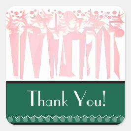 PEGATINA CUADRADA FESTIVIDAD CON ARTE DECO