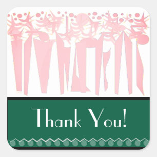 PEGATINA CUADRADA FESTIVIDAD CON ARTE DECO