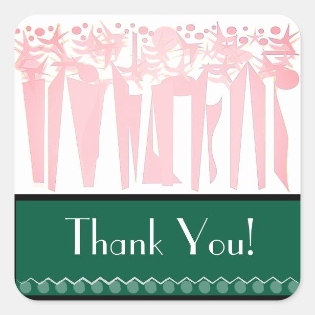 PEGATINA CUADRADA FESTIVIDAD CON ARTE DECO (Anverso)