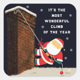 Pegatina Cuadrada Festividad de Navidades divertidos