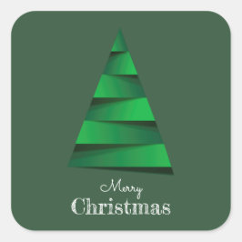 Pegatina Cuadrada Festividad navideña moderna