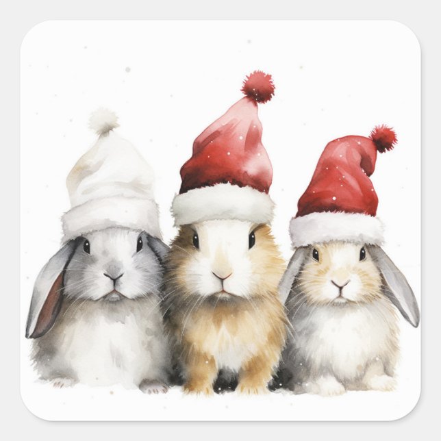 Pegatina Cuadrada Festividades de navidades (Anverso)