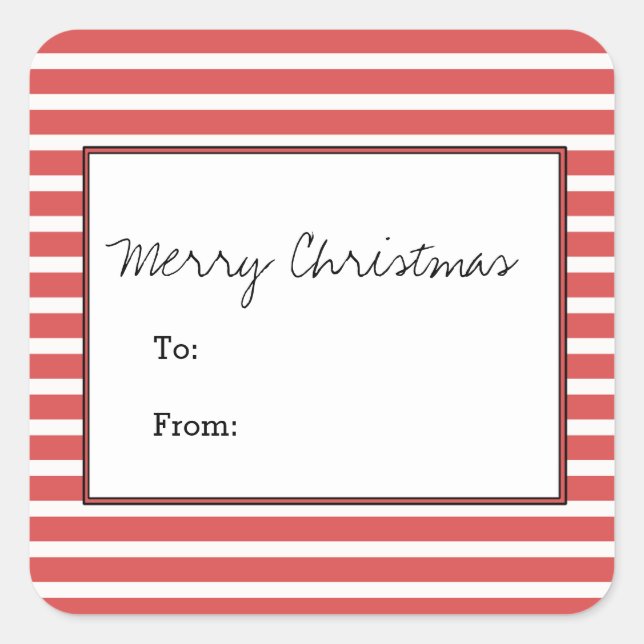 Pegatina Cuadrada Festividades rojas Pegatinas de vacaciones (Anverso)