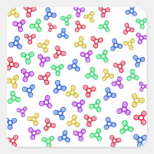 Pegatina Cuadrada Fidget Spinners