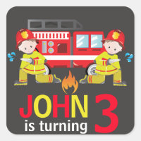 Fiebre de cumpleaños del camión de bomberos