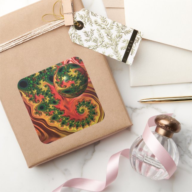 Pegatina Cuadrada Fiery Elegance - Un estudio en la complejidad (Regalar)