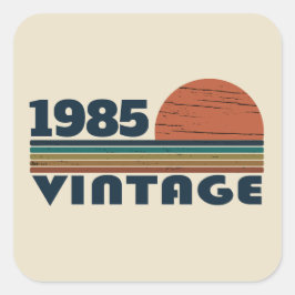 Pegatina Cuadrada Fiesta de 40 años de cuarenta años personalizada