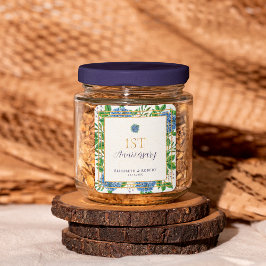 Pegatina Cuadrada Fiesta de Aniversario del Primer Aniversario de Bl