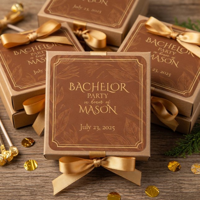 Pegatina Cuadrada Fiesta de Bachelor Temática del Bar Cigar (Subido por el creador)