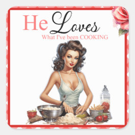 Pegatina Cuadrada Fiesta de bachillerato rosa retro