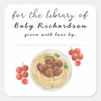Fiesta de bebé de pasta con albóndigas Para la bib
