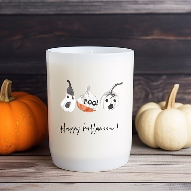 Pegatina Cuadrada Fiesta de calabazas fantasmales | Feliz Halloween (Subido por el creador)