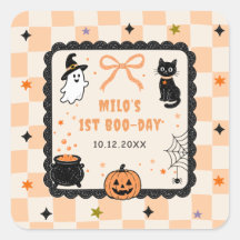 Fiesta de cumpleaños de Halloween de gingham naran