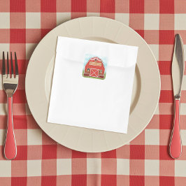 Pegatina Cuadrada Fiesta de cumpleaños de la pequeña granja de grane