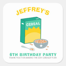 Pegatinas personalizadas para cumpleaños y fiestas – The Cereal Party