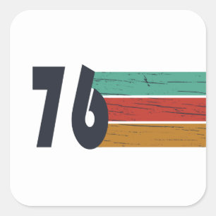 Pegatina Cuadrada Fiesta de cumpleaños número 50 vintage nacido en 1