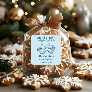 Pegatina Cuadrada Fiesta de Despedida de Soltera Apres Ski Deportivo