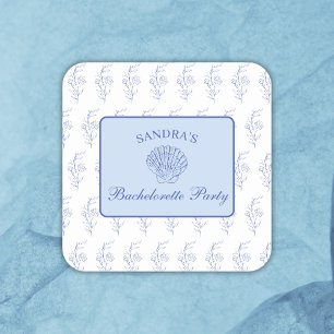 Pegatina Cuadrada Fiesta de Despedida de Soltera de la Abuela Coster