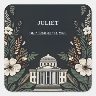 Pegatina Cuadrada Fiesta de Despedida de Soltera Verdaderamente Emoc